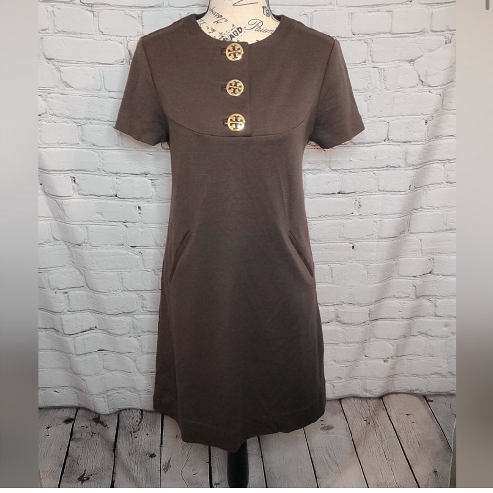 Tory Burch Wool Blend Mini Dress in Brown - Size XS